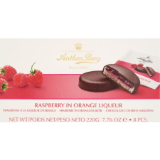  Anthon Berg marcipán tallér Málna Narancslikőrben 220g csokoládé és édesség