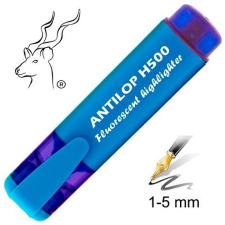 ANTILOP H500 nagy tartályos vágott hegyű szövegkiemelő, neon kék filctoll, marker