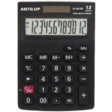 ANTILOP Számológép asztali 12 számjegy nagy, döntött kijelző Antilop A-2618 számológép