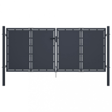  Antracitszürke acél kertkapu 300 x 125 cm kerti bútor