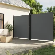  Antracitszürke behúzható oldalsó napellenző 200 x 1000 cm kerti bútor
