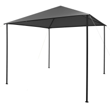 Antracitszürke szövet és acél pavilon 3 x 3 m 180 g/m² kerti bútor