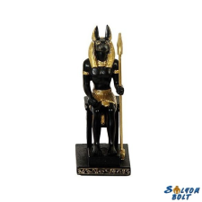  Anubisz egyiptomi isten szobor, ülő, kicsi dekoráció