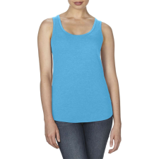 ANVIL ANL6751 ívelt aljjú sporthátú ujjatlan női póló-trikó Anvil, Heather Caribbean Blue-M női trikó