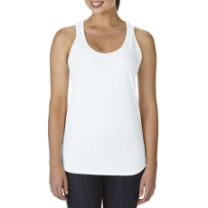 ANVIL ANL6751 ívelt aljjú sporthátú ujjatlan női póló-trikó Anvil, White-2XL