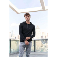 ANVIL Póló Anvil Basic felnőtt hosszú ujjú kapucnis férfi, navy/dark grey, L