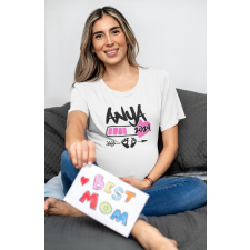  Anya leszek rózsaszín egyedi dátummal fehér póló egyedi ajándék