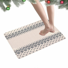 Anyingkai fürdőszőnyeg, textil, natúr/fekete, 40 x 60 cm lakástextília