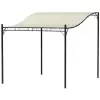AOSOM x 3 m-es pergola, falra szerelhető kerti pavilon, vízálló, fém váz, vízelvezető lyukak, árnyékoló tető, krémfehér