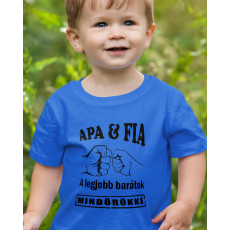 Apa és fia a legjobb barátok gyerek póló - Királykék 152