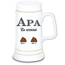 Apa kis szarosai (Személyre szabható) - Kerámia Söröskorsó sörös pohár