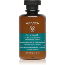 Apivita Hair Care Oily Hair mélyen tisztító sampon a zsíros fejbőrre az erős és fénylő hajért 250 ml sampon