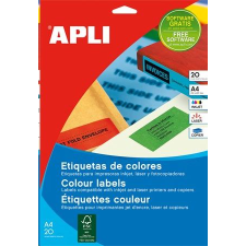 APLI 105x37 mm etikett, sárga 320 darab (LCA1595) (LCA1595) információs címke
