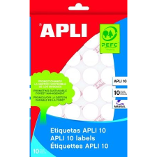 APLI 10 mm kör, kézzel írható etikett 1260 darab (LCA1625) (LCA1625) etikett