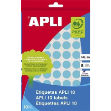 APLI 10 mm kör, kézzel írható etikett, kék 1008 darab (LCA2731) etikett