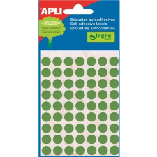 APLI 10 mm kör, kézzel írható etikett, zöld színű 315 darab (LCA2054) (LCA2054) információs címke