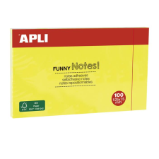 APLI 125x75mm öntapadó jegyzettömb - Sárga (100lap/tömb) (15002) jegyzettömb