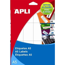 APLI 20x50 mm etikett, kerekített sarkú, A5 hordozón 420 darab (LCA1867) (LCA1867) információs címke