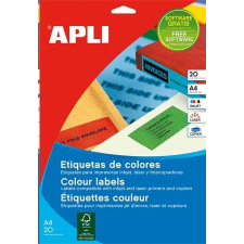 APLI 210x297 mm etikett, piros 20 darab (LCA1601) etikett