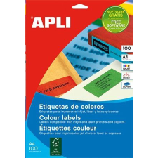 APLI 210x297 mm etikett, zöld 100 darab (LCA11841) etikett