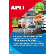 APLI 25.4x10 mm univerzális etikett, eltávolítható, kerekített sarkú 4725 darab (LCA10198) etikett