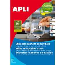 APLI 25,4x10mm univerzális kerekített sarkú Etikett eltávolítható 4725 etikett/csomag etikett