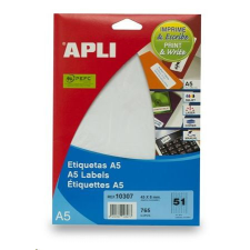 APLI 45x8 mm etikett, eltávolítható, ékszerekhez, A5 hordozón 765 darab (LCA10307) etikett