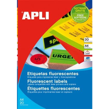 APLI 60 mm kör etikett, neon piros 240 darab (LCA2868) (LCA2868) információs címke
