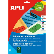 APLI 70x37mm Színes etikett 480 etikett/csomag Zöld (01594) etikett