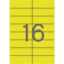 APLI Etikett, 105x37 mm, színes, APLI, sárga, 320 etikett/csomag etikett