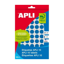 APLI Etikett, 10 mm kör, kézzel írható, színes, APLI, etikett