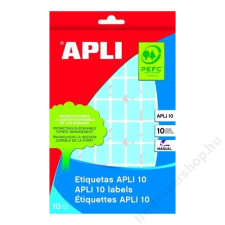 APLI Etikett, 10 mm kör, kézzel írható, színes, APLI, kék, 1008 etikett/csomag (LCA2731) etikett
