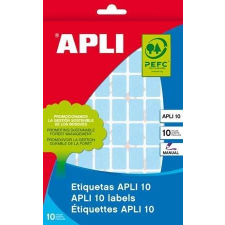 APLI Etikett, 12x18 mm, kézzel írható, színes, kerekített sarkú, APLI, zöld, 448 etikett/csomag etikett