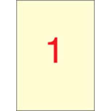 APLI Etikett, 210x297 mm, színes, APLI, krémszínű, 20 etikett/csomag etikett