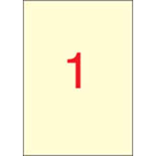 APLI Etikett, 210x297 mm, színes, APLI, krémszínű, 20 etikett/csomag etikett