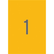 APLI Etikett, 210x297 mm, színes, APLI, neon narancs, 20 etikett/csomag etikett