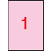 APLI Etikett, 210x297 mm, színes, APLI, pasztell rózsaszín, 20 etikett/csomag