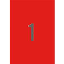 APLI Etikett, 210x297 mm, színes, APLI, piros, 20 etikett/csomag etikett