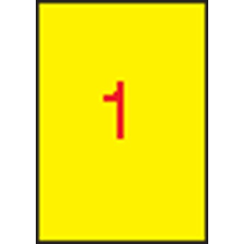 APLI Etikett, 210x297 mm, színes, apli, sárga, 100 etikett/csomag 11838 etikett