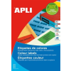 APLI Etikett, 210x297 mm, színes, APLI, sárga, 20 etikett/csomag