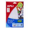  APLI Etikett, 45x8 mm, eltávolítható, ékszerekhez, A5 hordozón, APLI, 765 etikett/csomag