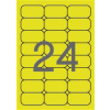  APLI Etikett, 64x33,9 mm, színes, kerekített sarkú, APLI, neon sárga, 480 etikett/csomag
