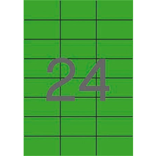 APLI Etikett, 70x37 mm, színes, APLI, zöld, 2400 etikett/csomag etikett