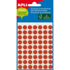 APLI Etikett, 8 mm kör, kézzel írható, színes, APLI, piros, 288 etikett/csomag