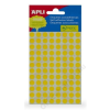 APLI Etikett, 8 mm kör, kézzel írható, színes, APLI, sárga, 288 etikett/csomag (LCA2044)