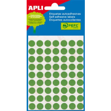 APLI Etikett, 8 mm kör, kézzel írható, színes, apli, zöld, 288 etikett/csomag 2047 etikett
