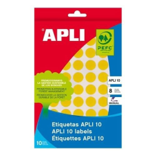 APLI Etikett Apli kör 10mm sárga kézzel írható 1008 etikett/csom etikett