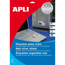 APLI Etikett LCA10066 45,7x21,2mm poliészter időjárásálló kerekített sarkú ezüst 20ív APLI etikett
