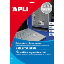 APLI Etikett LCA10070 63,5x29,6mm poliészter időjárásálló kerekített sarkú ezüst 20ív APLI etikett