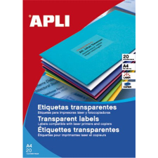 APLI Etikett LCA1225 210x297mm poliészter időjárásálló matt áttetsző 20ív APLI etikett